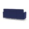 Lesro Siena Lounge Reception 3 Seat Tandem Seating No Center Arms, Brushed Steel, OH Cobalt Upholstery SN3101 - alternate 3